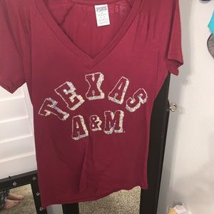 PINK Texas A&M short sleeve top